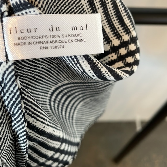 Fleur du mal size S plaid silk camisole - Picture 3 of 4